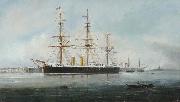 Henry J Morgan HMS 'Hercules' Sweden oil painting artist